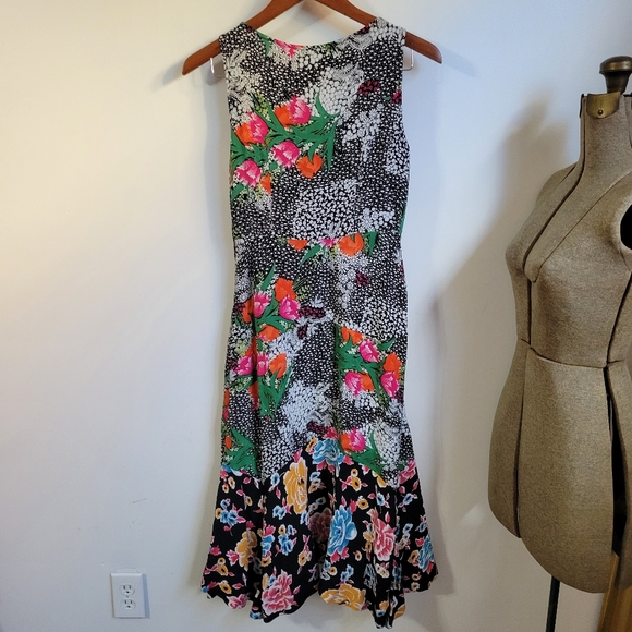 Anthropologie Maeve Violette Floral Midi Dress Size 4 - Picture 4 of 8